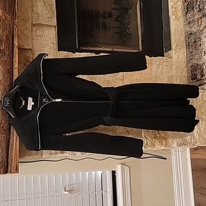 Eliza J long black wool coat Size 2 NEW